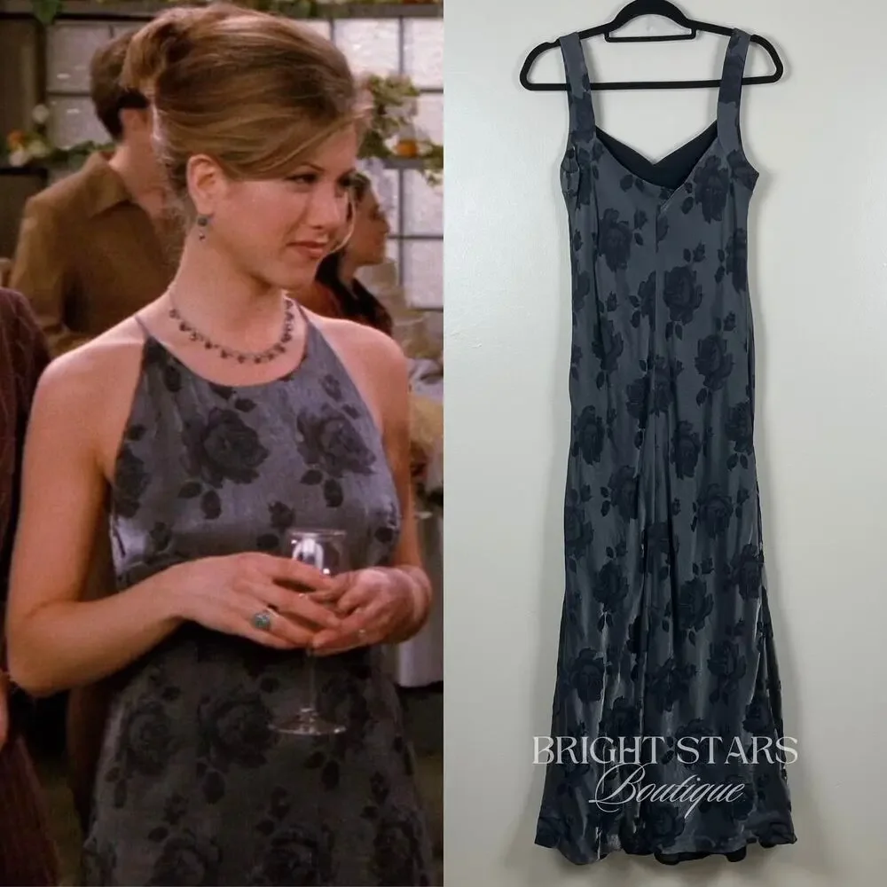 Rare Floral Maxi Dress Alt ASO Rachel Green Friends Floral Sleeveless Vintage - Picture 2 of 8